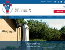 Tablet Screenshot of churchofstpiusx.org